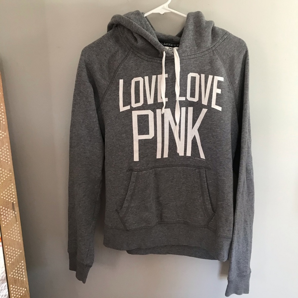 PINK grey hoodie